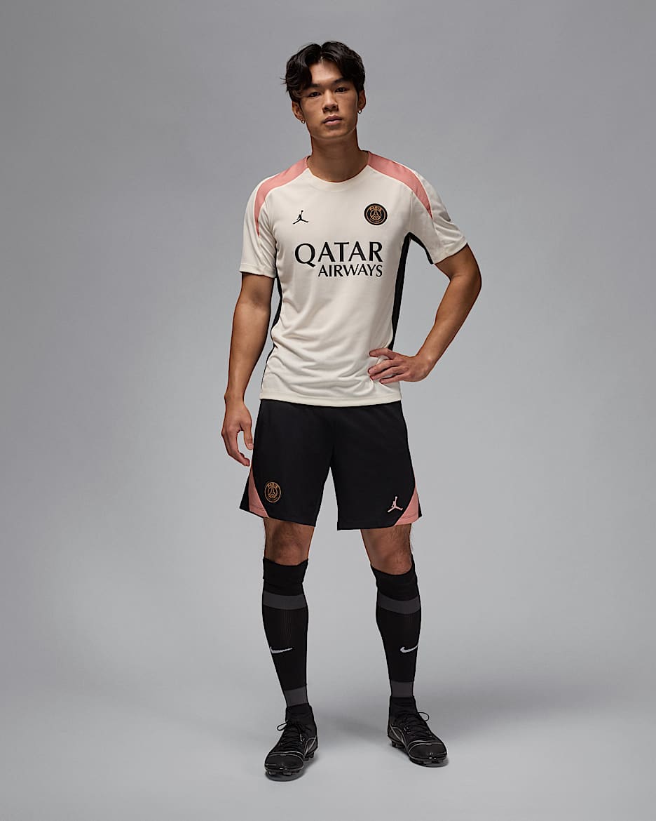 Paris Saint Germain Strike Third Men s Jordan Dri FIT Soccer Knit Short Sleeve Top. Nike JP